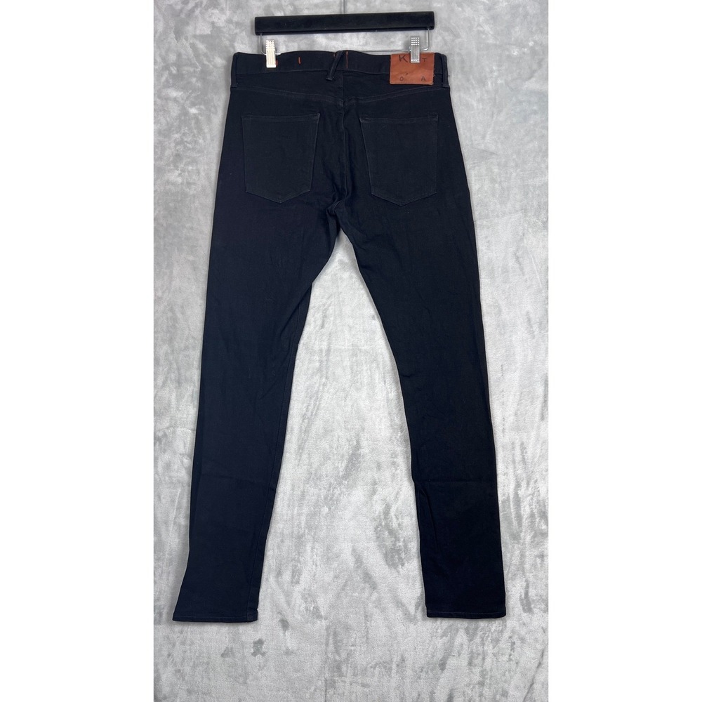 Hiroshi Kato Black Denim Jeans Mens Size 32 Made in USA Raw Selvedge